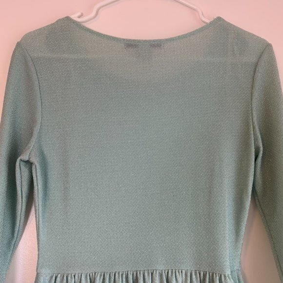 Forever 21 Sparkly Mint Quarter Sleeve Mini Dress - Picture 6 of 8
